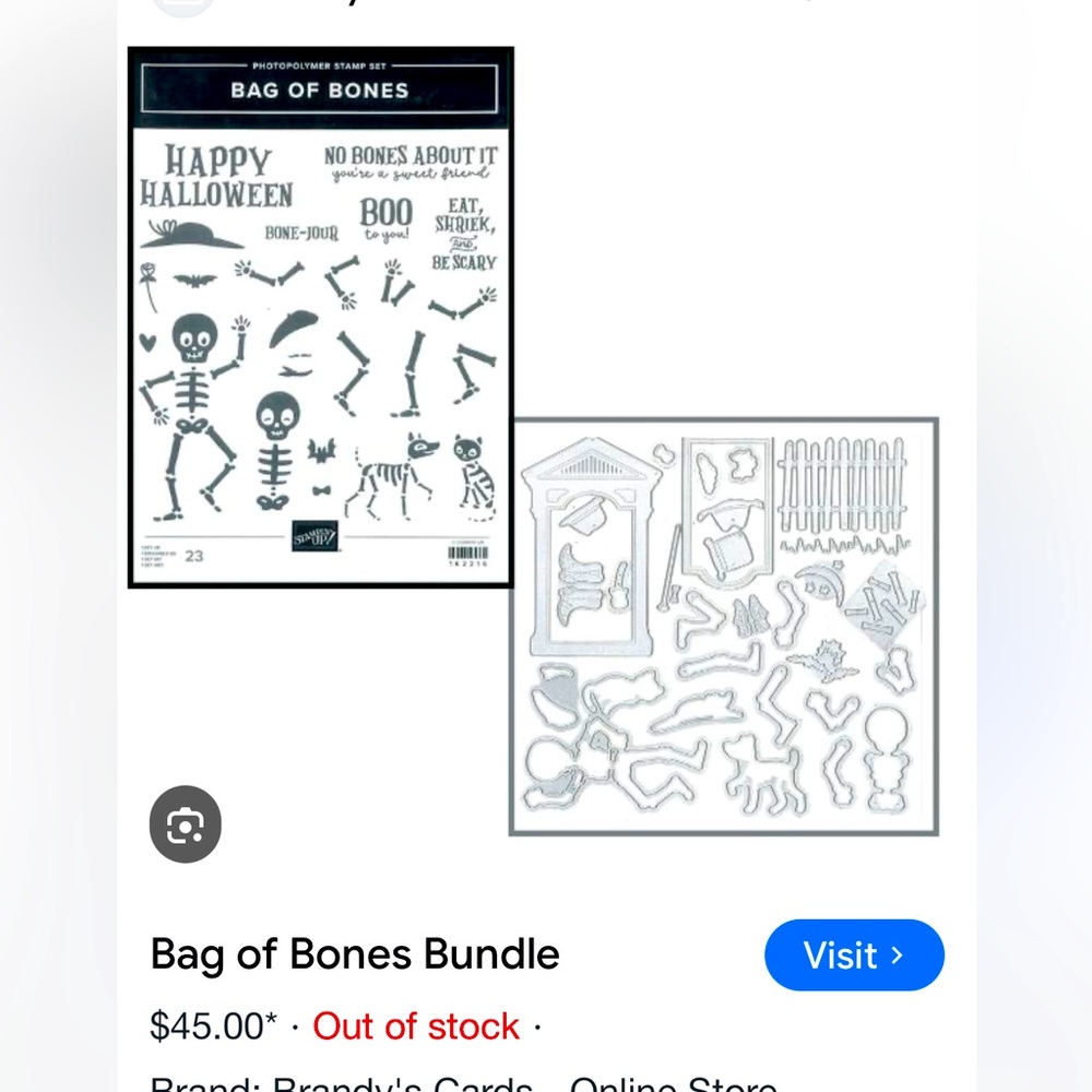 Stamping card cutouts
